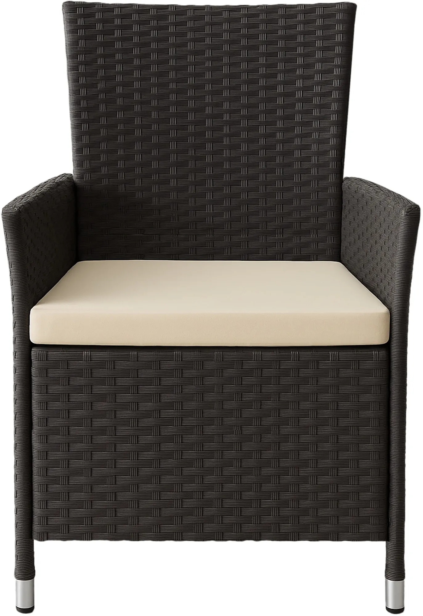 Esstisch-Loungeset Fireda 110x110x84 cm dunkelbraun