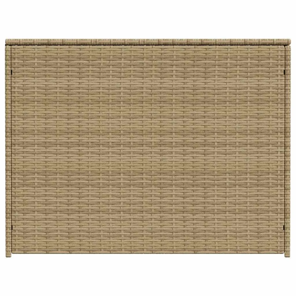 Garten-Truhe aus PE-Rattan und Stahl 180x90x70 cm in Beigemischung