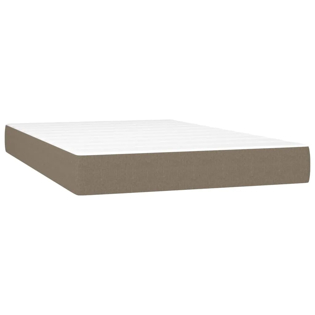Boxspringbett mit Matratze, Topper und Bank, 120x200 cm, Taupe