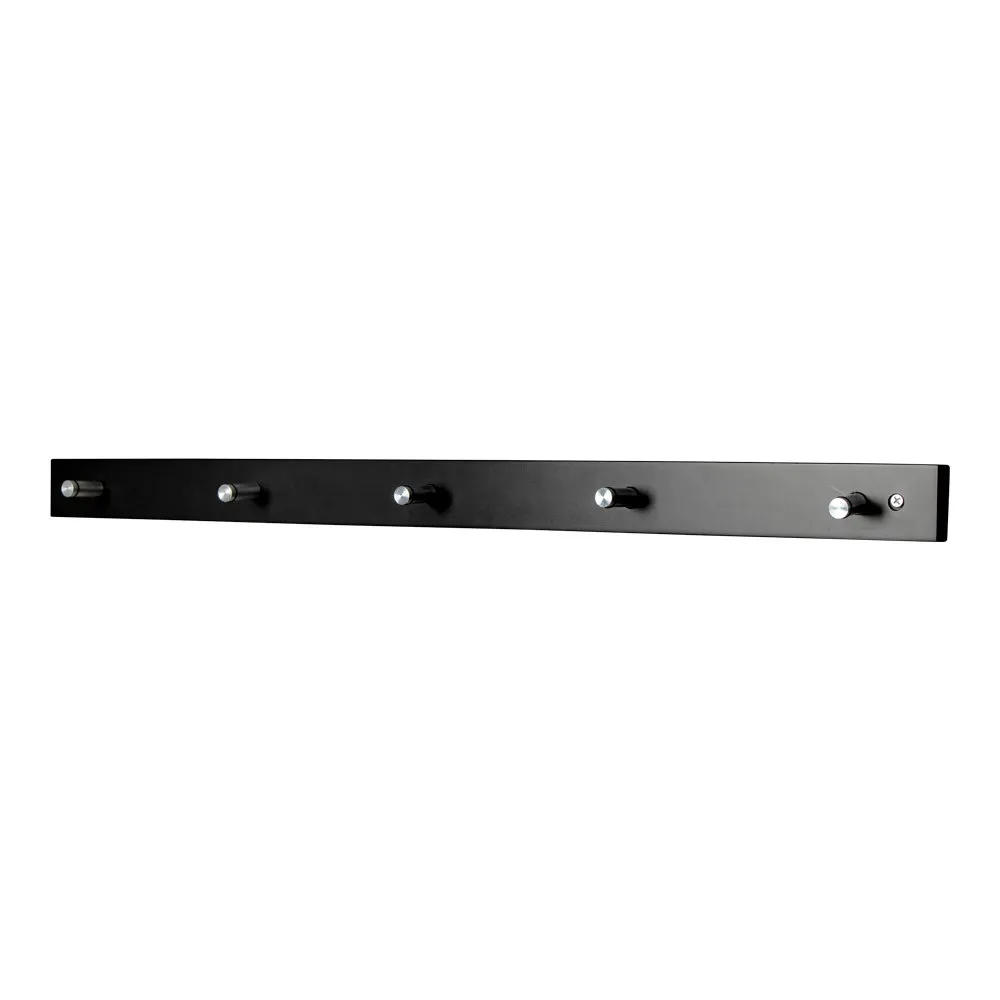 tinkaro Garderobe Padova 5 Haken 70x5 cm Schwarz