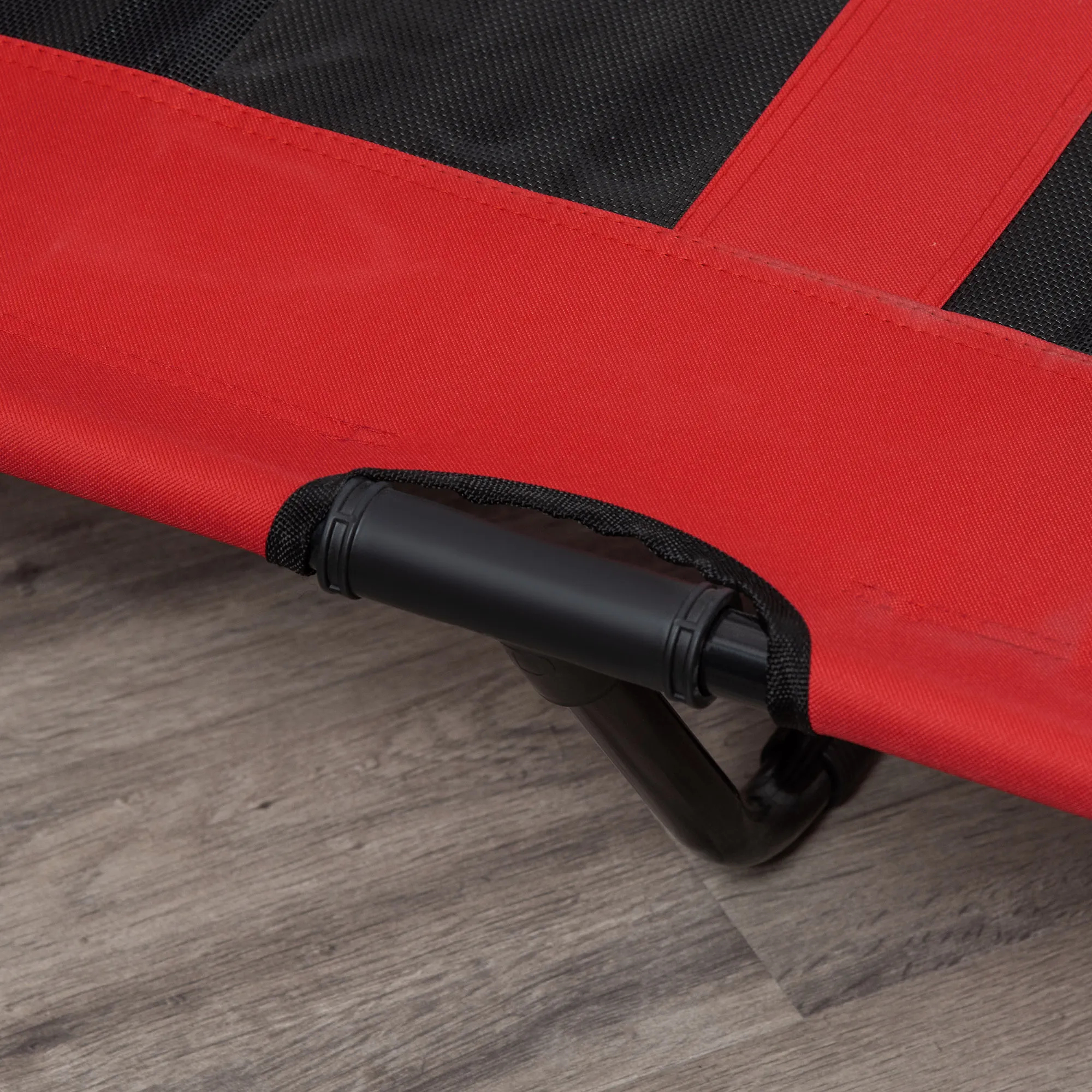 Hundeliege Outdoor erhöht, Oxford & Texteline, 122x92x23 cm, Rot