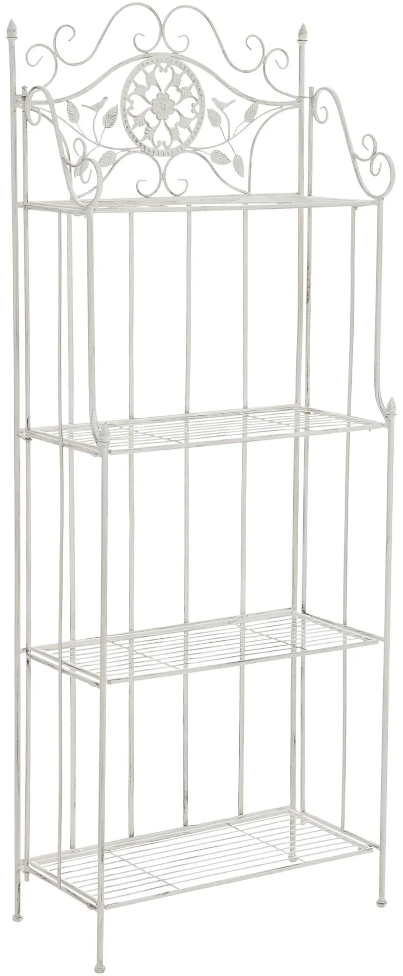 Pflanzenregal Flora klappbar 175x66x32 cm antik weiß