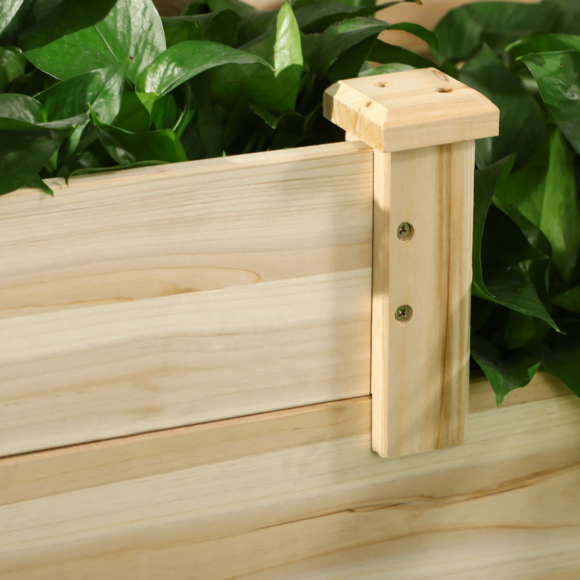Hochbeet aus Tannenholz 108x88x36 cm, Natur