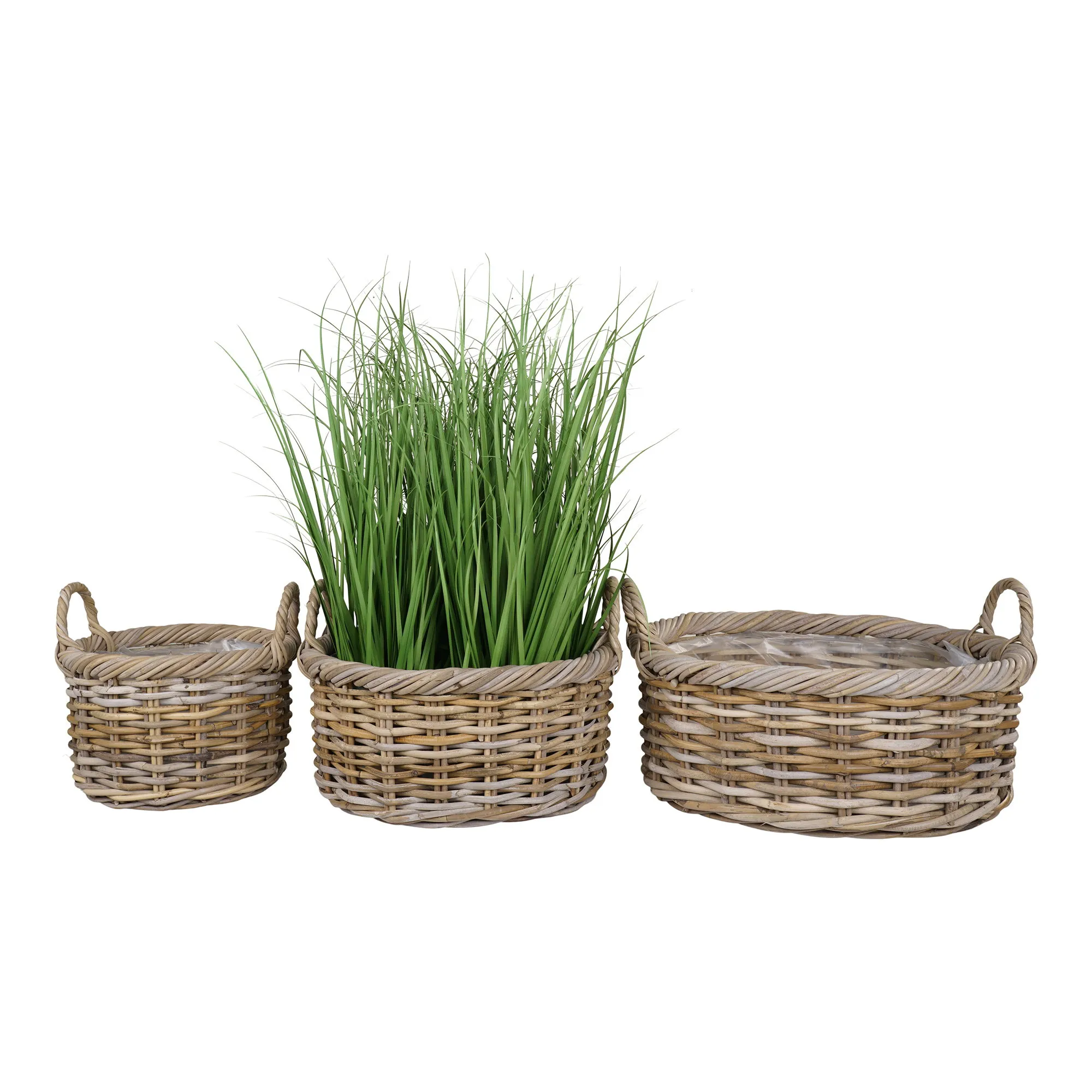 tinkaro Korb-Set 3-teilig Kubu-Rattan 30/40/50 cm Natur