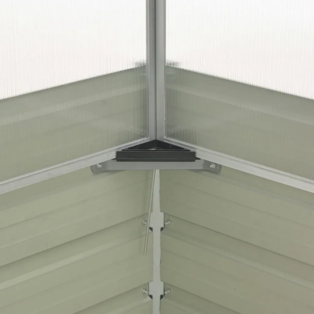 Gartenhaus Gewächshaus 100x100x85 cm Braun mit verzinktem Stahl