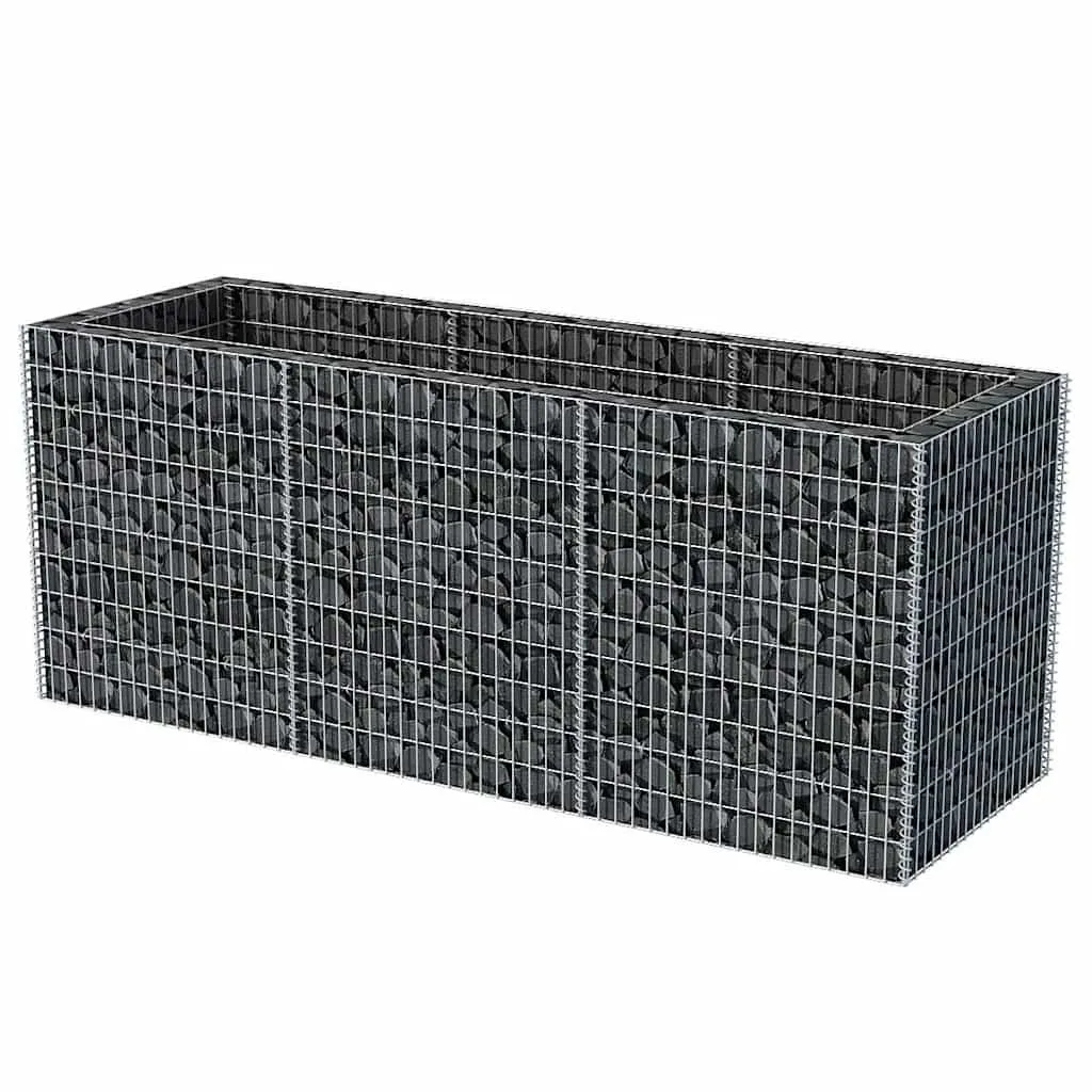 Gabionen-Hochbeet Stahl 270x90x100 cm