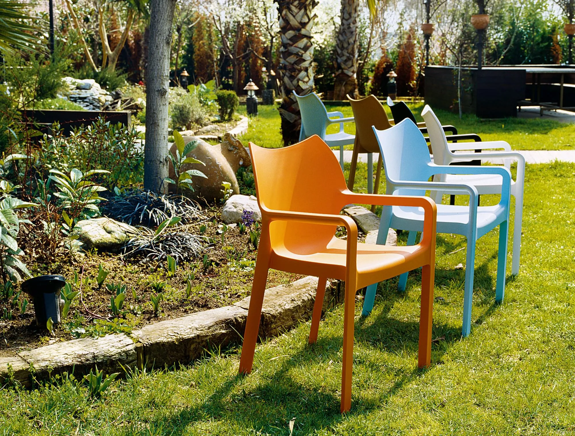 Gartenstuhl Diva 84x57x53 cm hellgrau