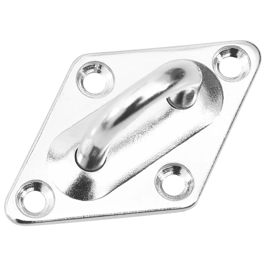 Sonnensegel-Befestigungsset Edelstahl 316, Silber, 2 Karabinerhaken