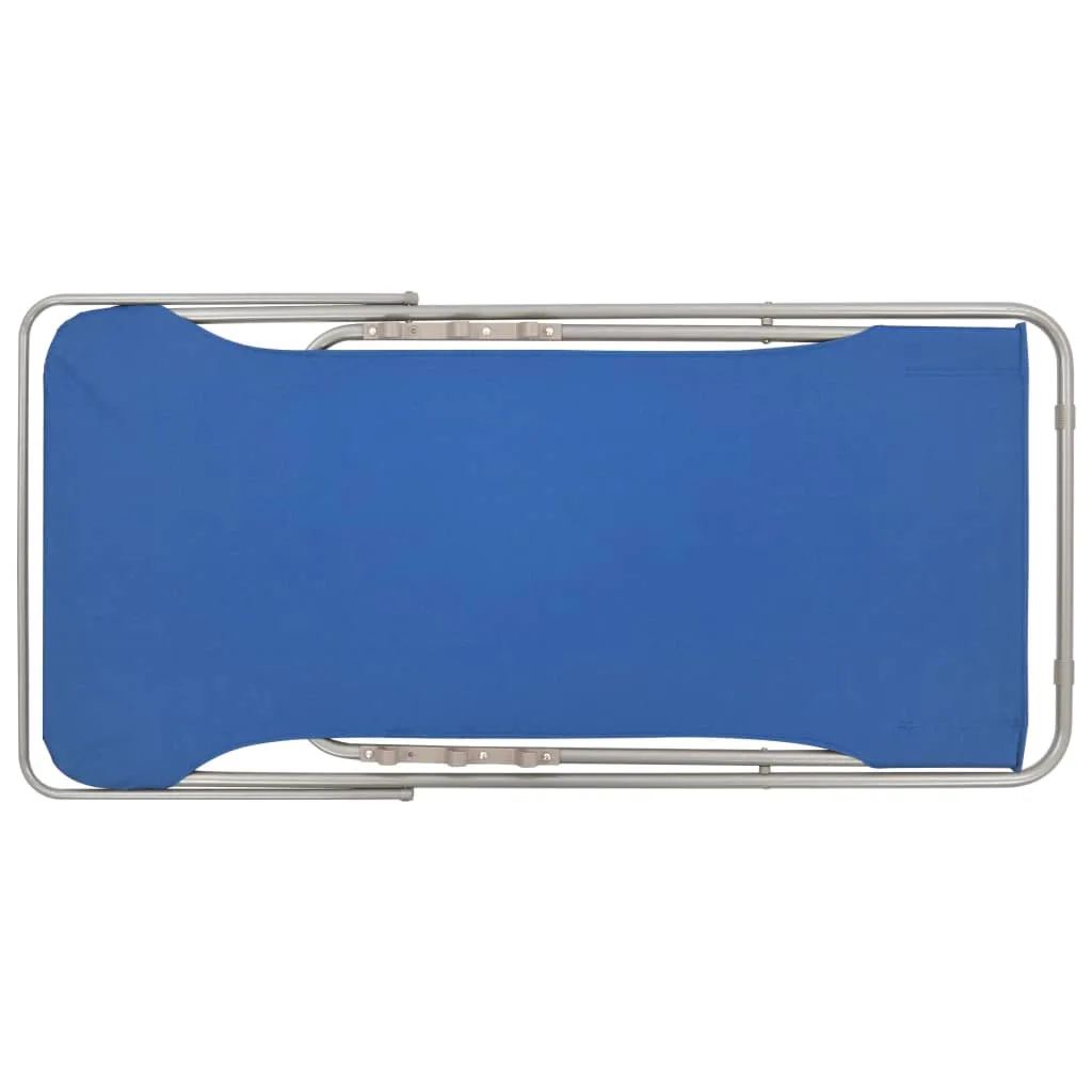 Klappbare Strandstühle 2 Stk. Stahl und Oxford-Gewebe Blau