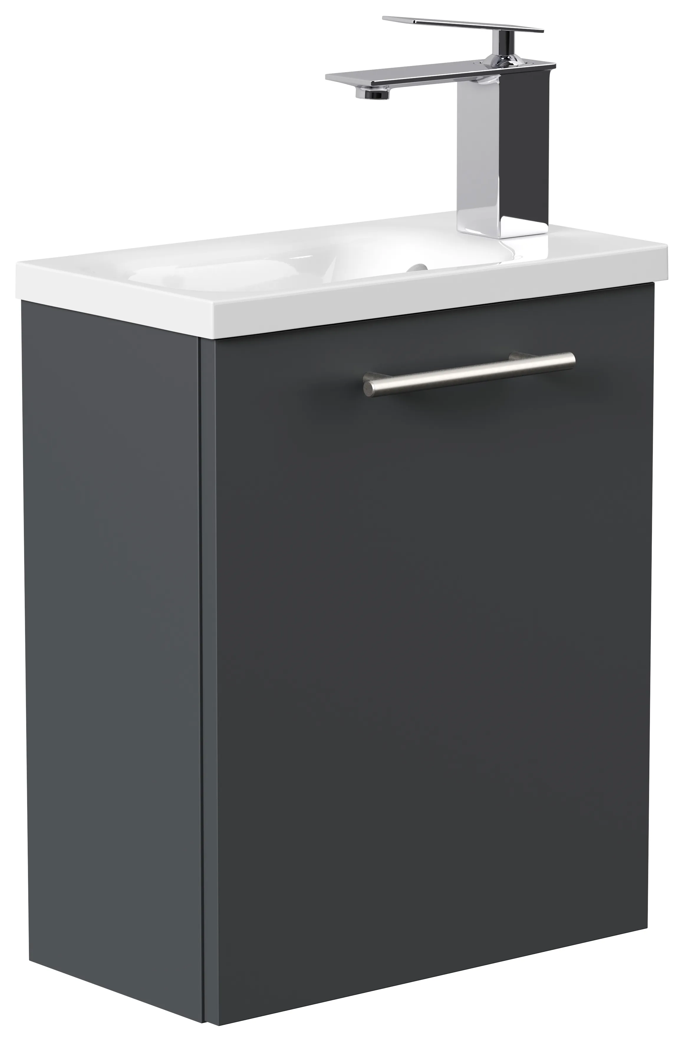 Gäste WC Badmöbel Pieni Slimline 40cm SoftClose grafit