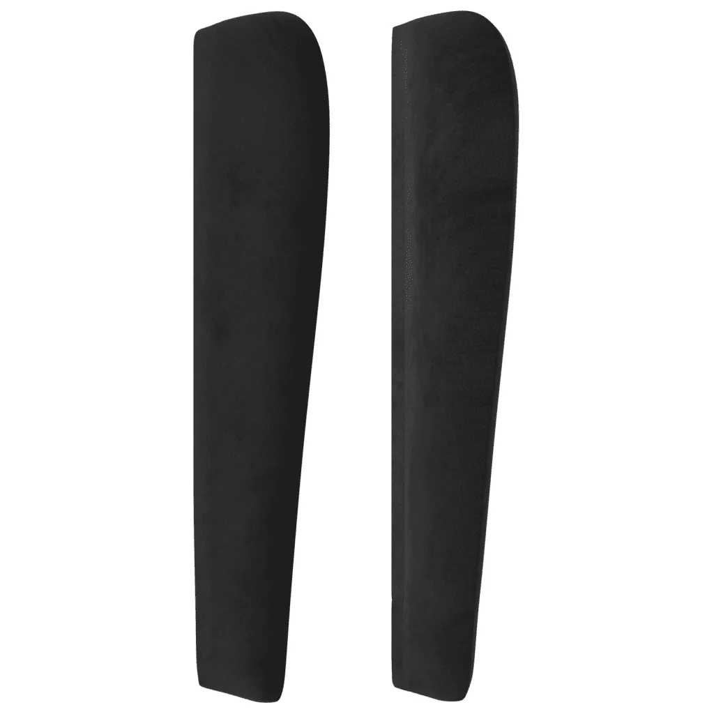 Boxspringbett aus Samt mit Taschenfederkernmatratze, 90x190 cm, Schwarz