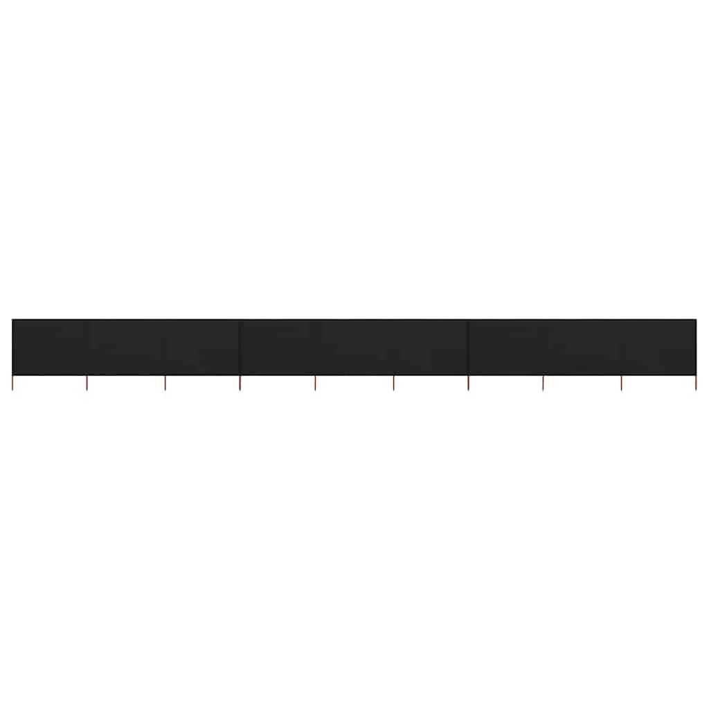 Faltbarer Windschutz 1200 x 80 cm in Schwarz
