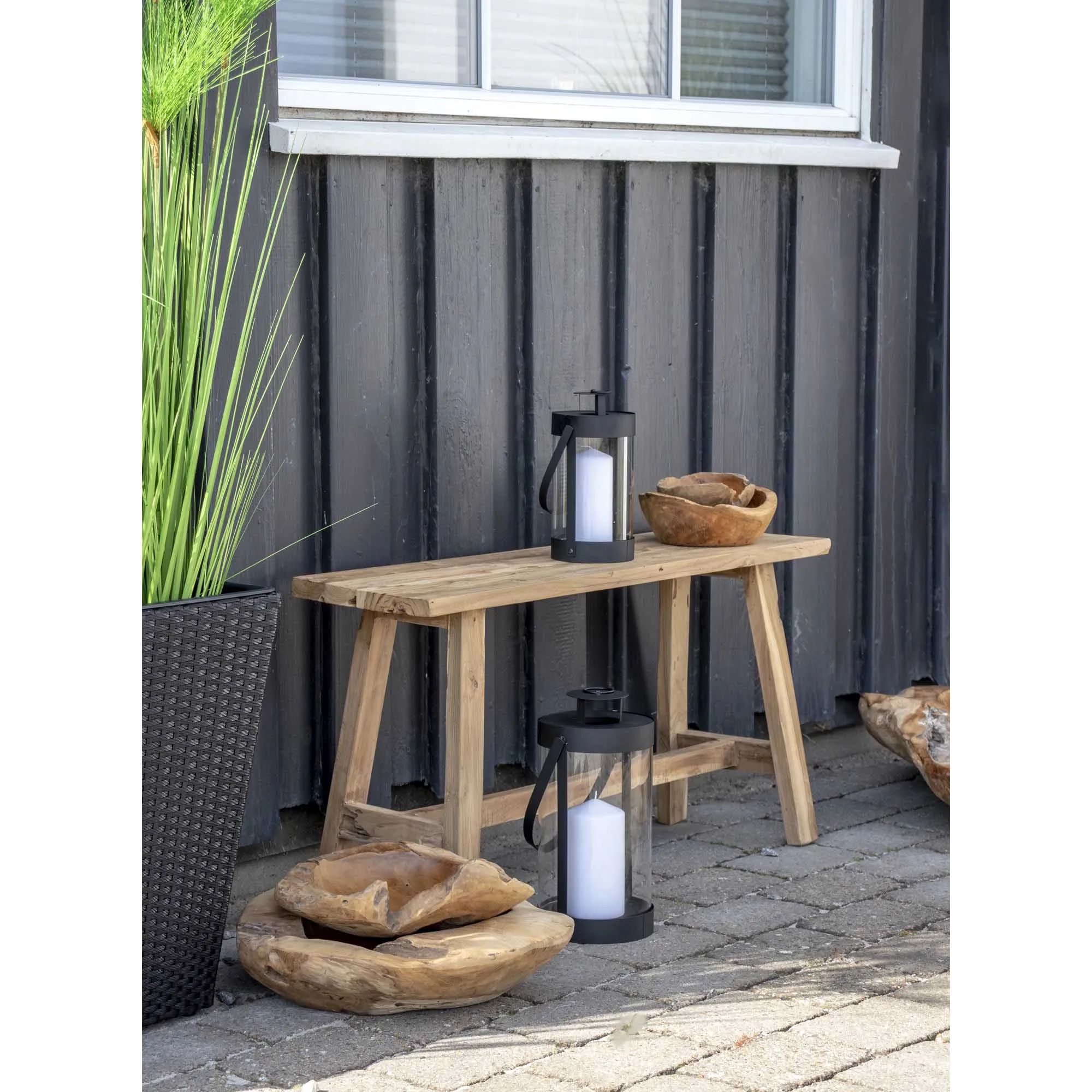 tinkaro Bondi Laternen Set 2-teilig 12 x 15 x 24-32 cm Schwarz