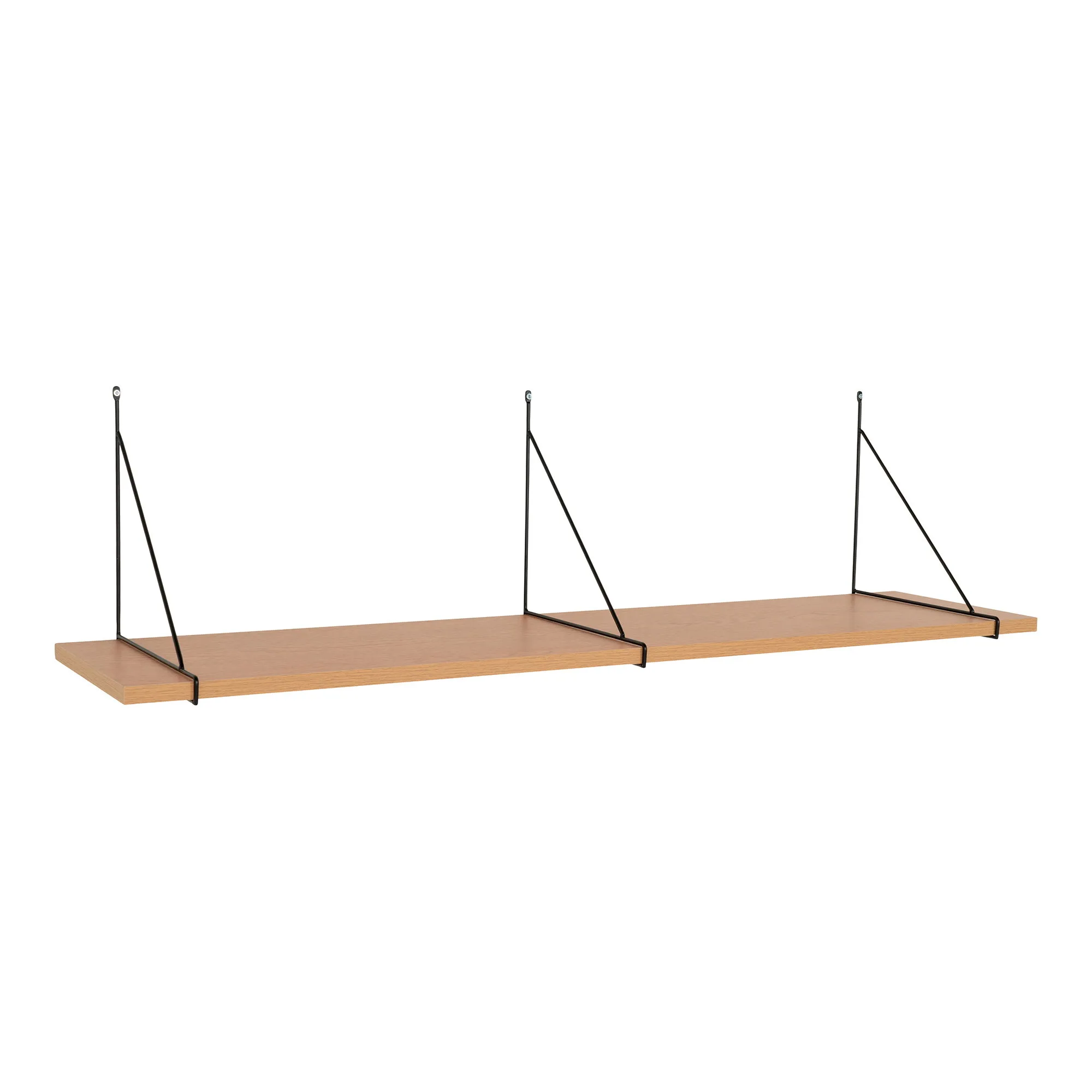 tinkaro Wandregal Chiba Eschenfurnier 120x29 cm Natur-Schwarz
