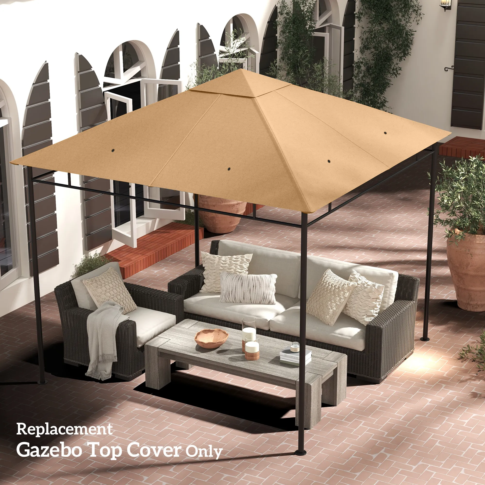 Pavillon Ersatzdach 298x295 cm Beige
