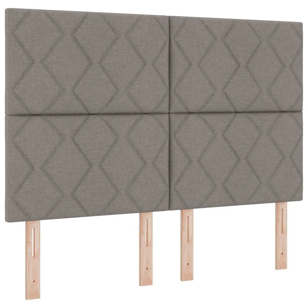 Boxspringbett Taupe 160x200 cm mit verstellbarem Kopfteil