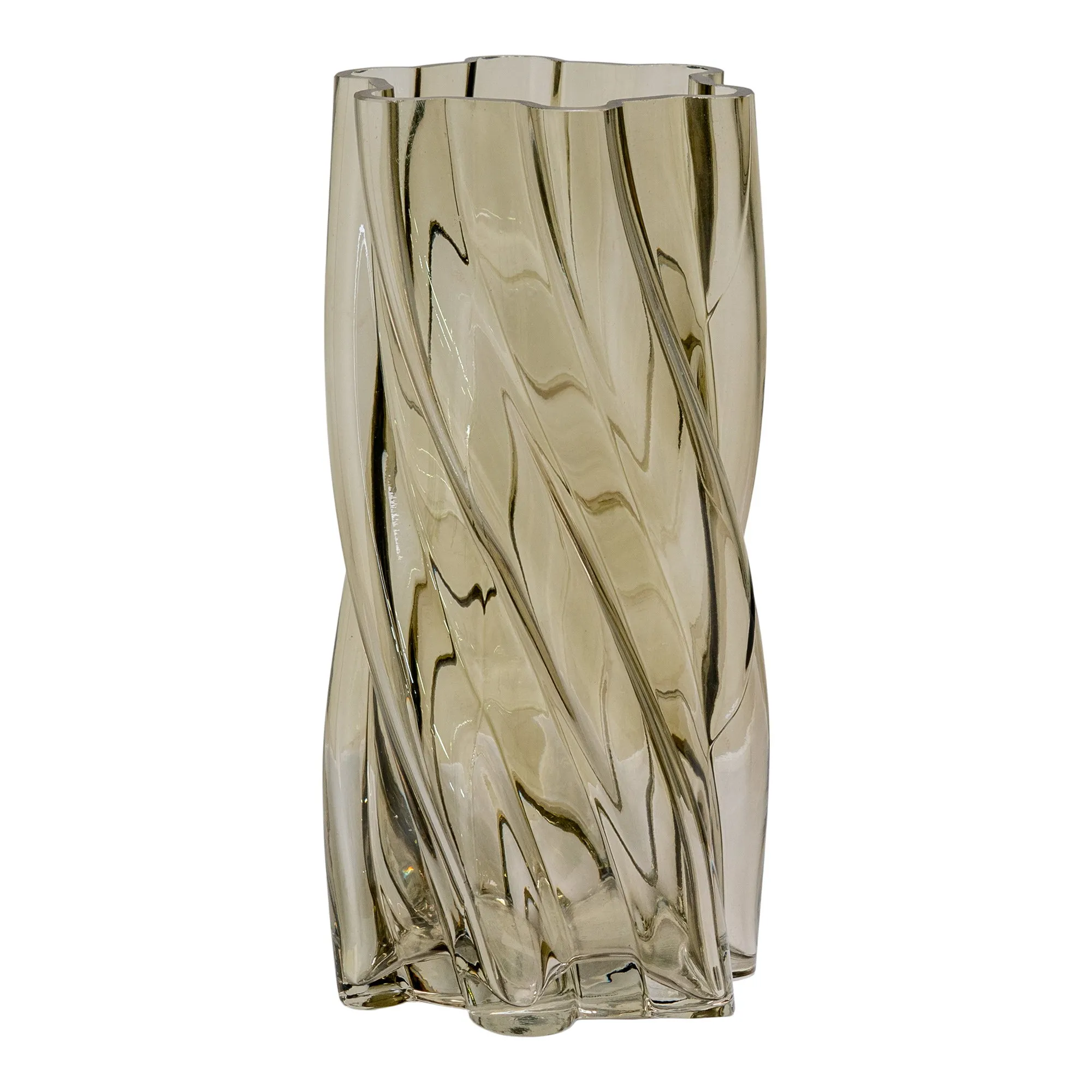 tinkaro Vase Glas Rauchgrün