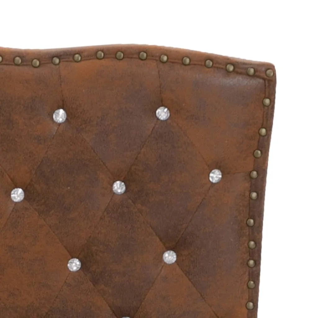 Bettgestell Braun Wildleder-Optik 180x200 cm