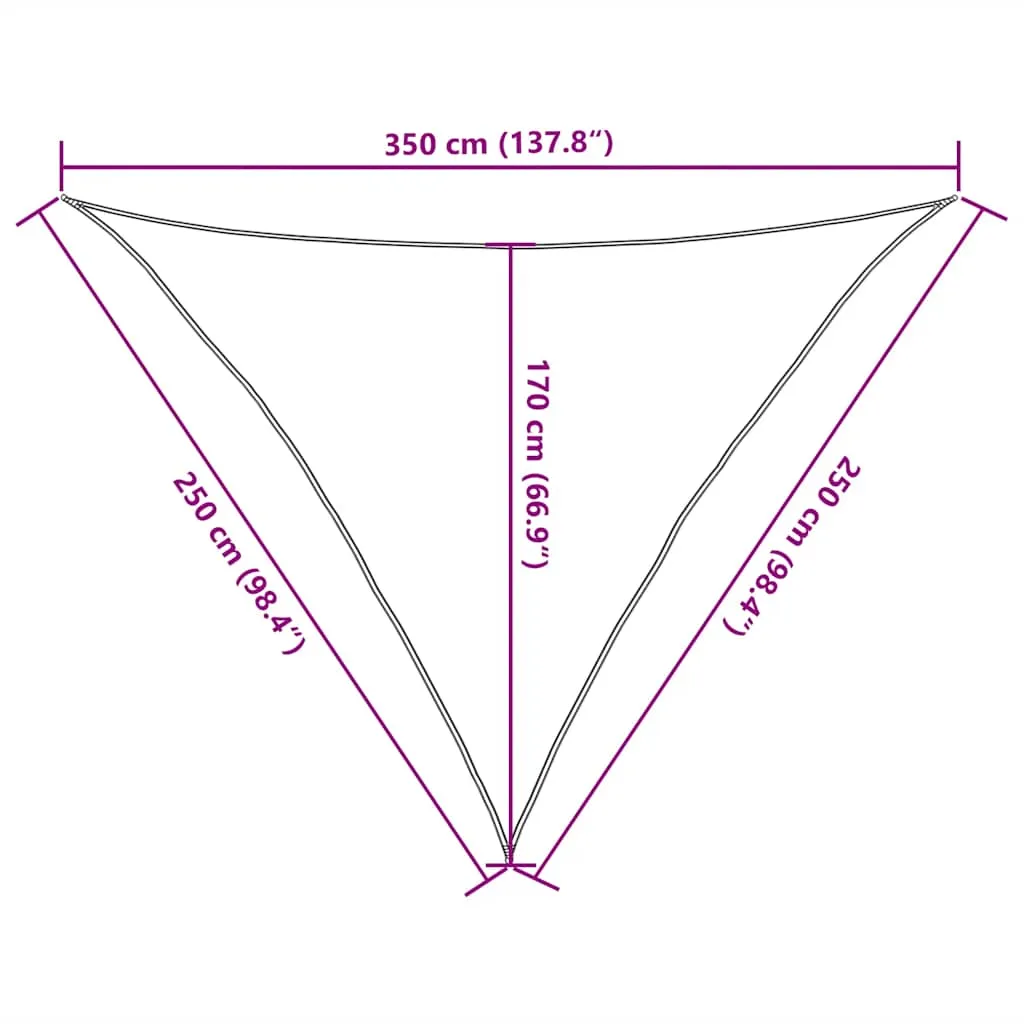 Sonnensegel 160 g/m² Taupe 2,5x2,5x3,5 m HDPE