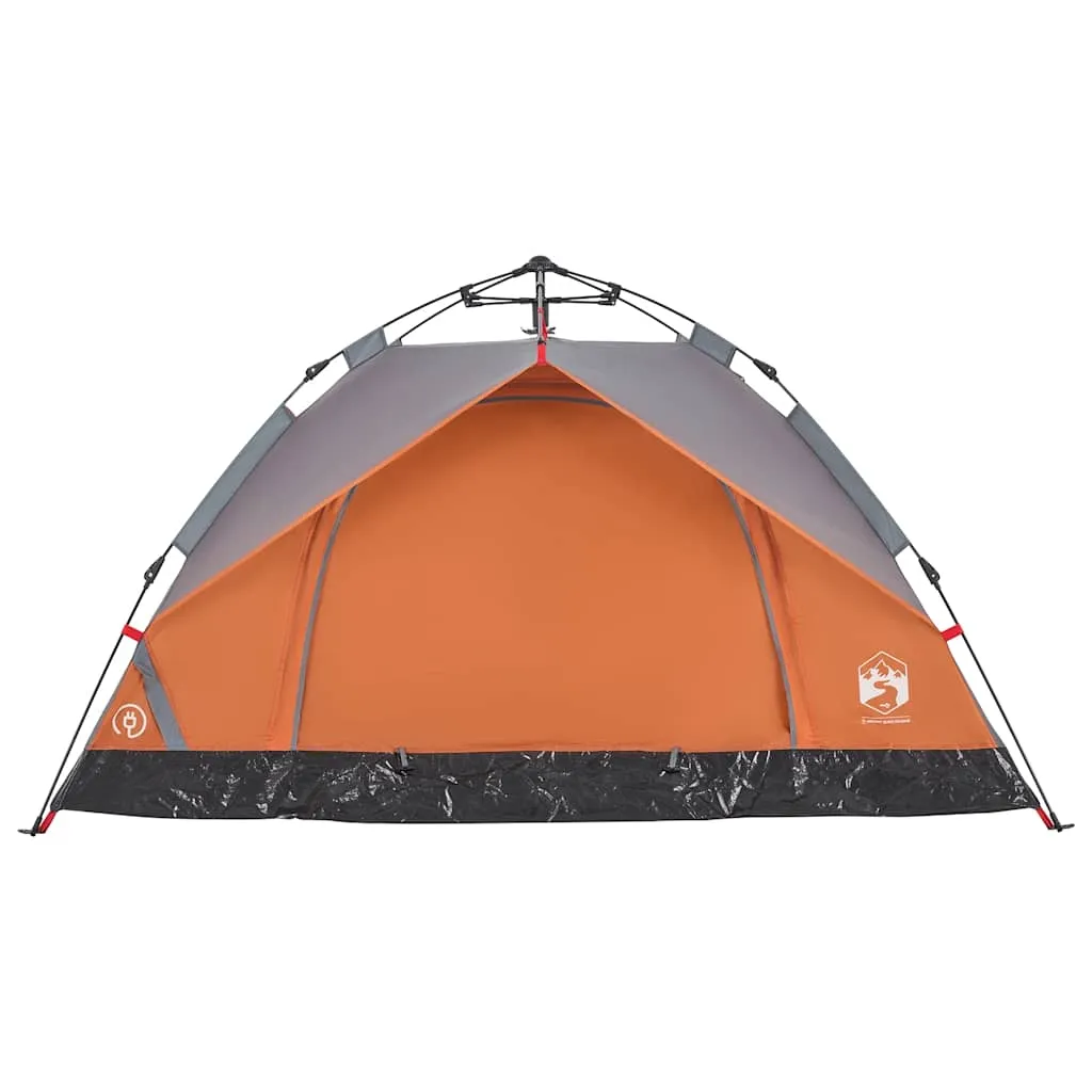Campingzelt Kuppel 210x200x135 cm Grau und Orange