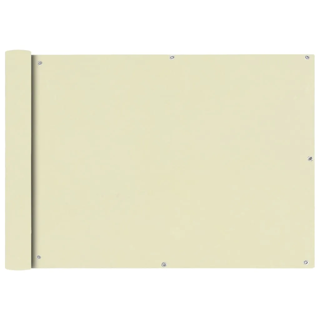 Wasserdichter Balkonsichtschutz 75 x 600 cm in Creme