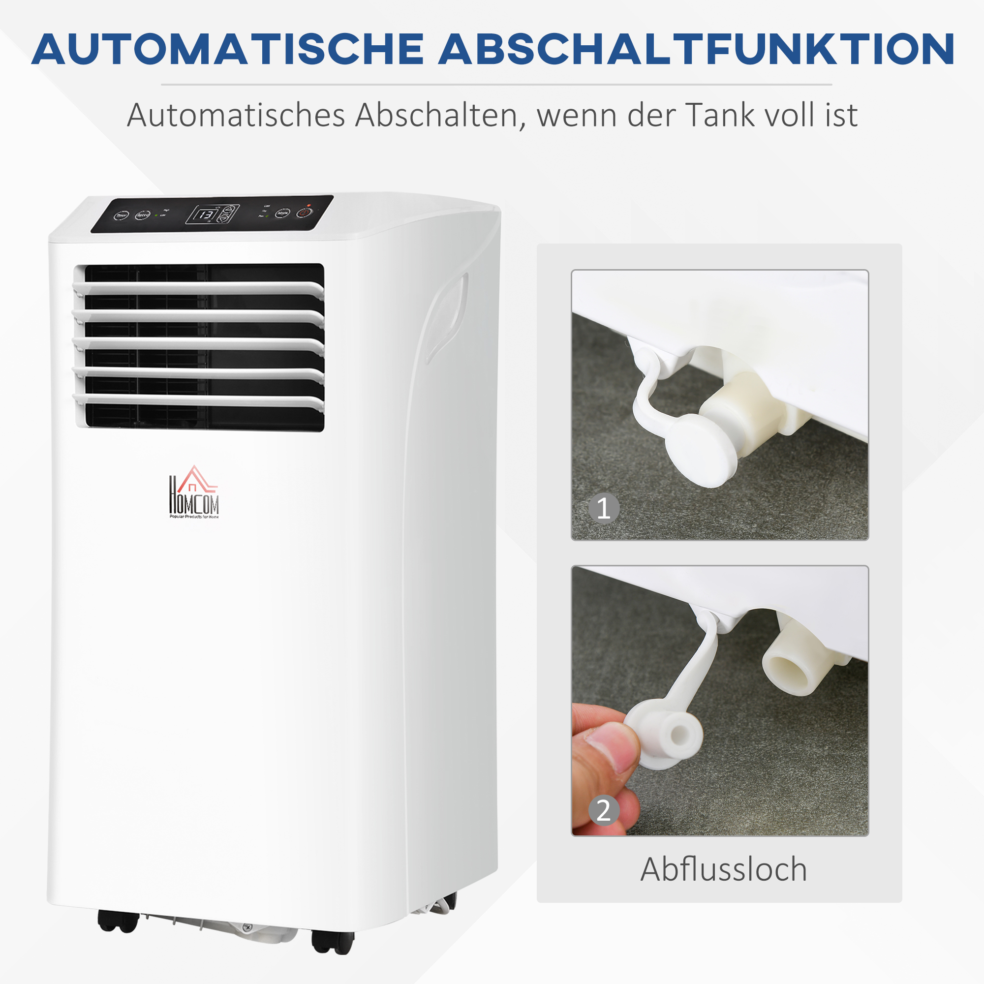 Mobile Klimaanlage 1003W, L35,4 x B33,8 x H69,8 cm, Weiß