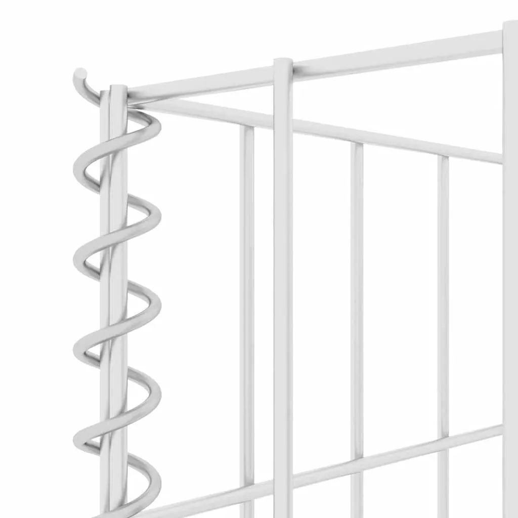 Gabionen-Pflanzgefäß 260x40x80 cm Silber aus Stahldraht